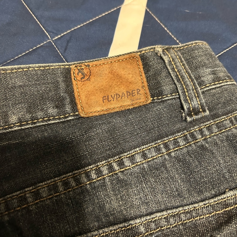Flypaper Black Jeans with Distressed Vintage Look